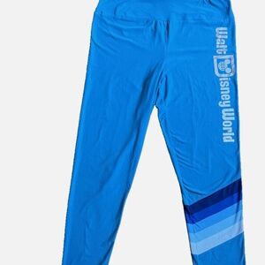 Disney Walt Disney World Authentic Women’s Blue/Teal Leggings Size Large- Rare